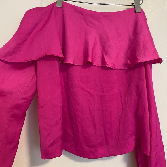 Hot Pink Off the Shoulder Top - Picture 2 of 2